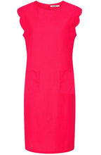 Fuchsia Pink Scalloped April Dress