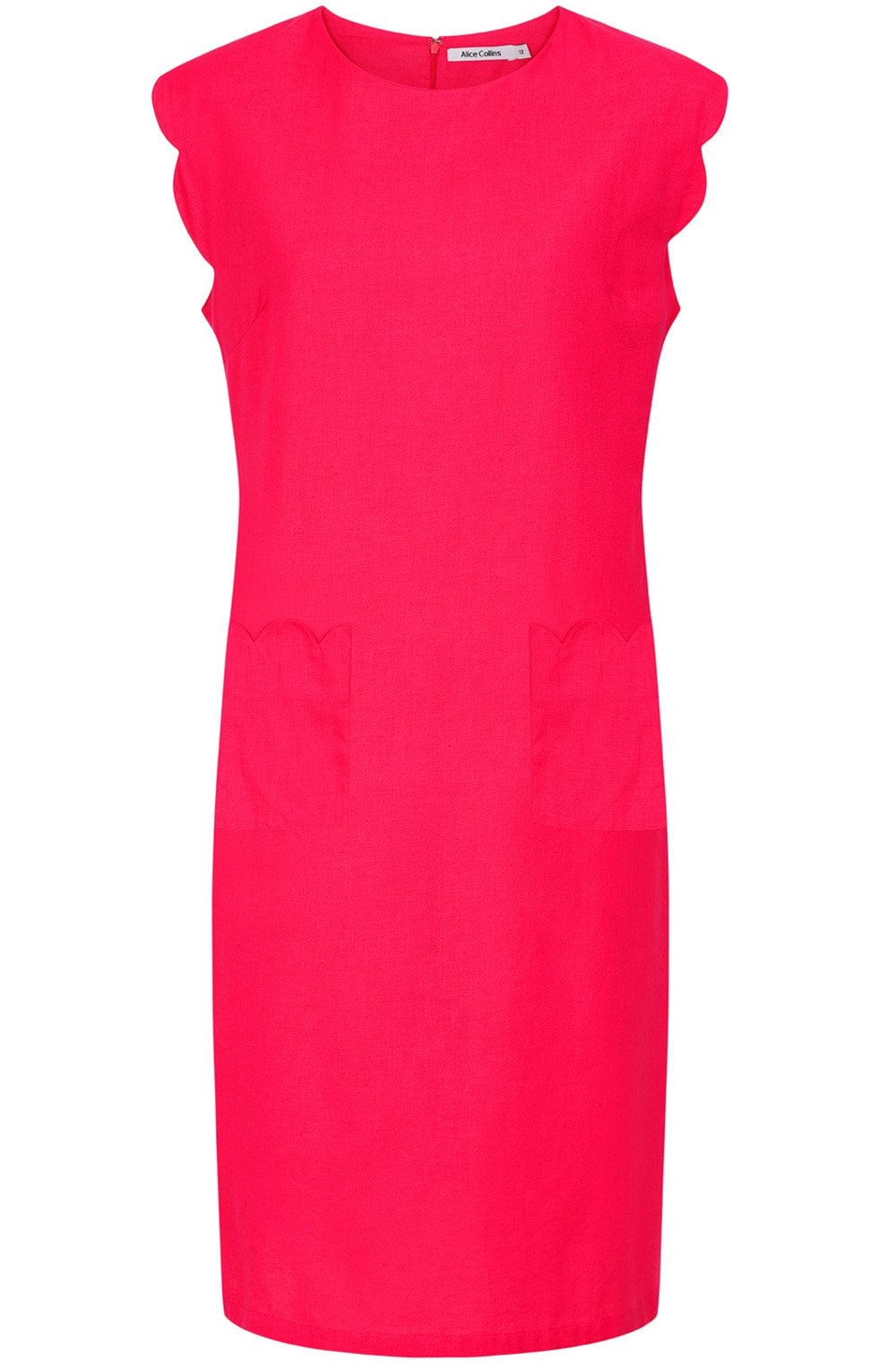 Fuchsia Pink Scalloped April Dress
