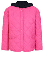 Fuchsia Removable Hood Quilted Alena Jacket