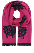Fuchsia Sheep Scarf