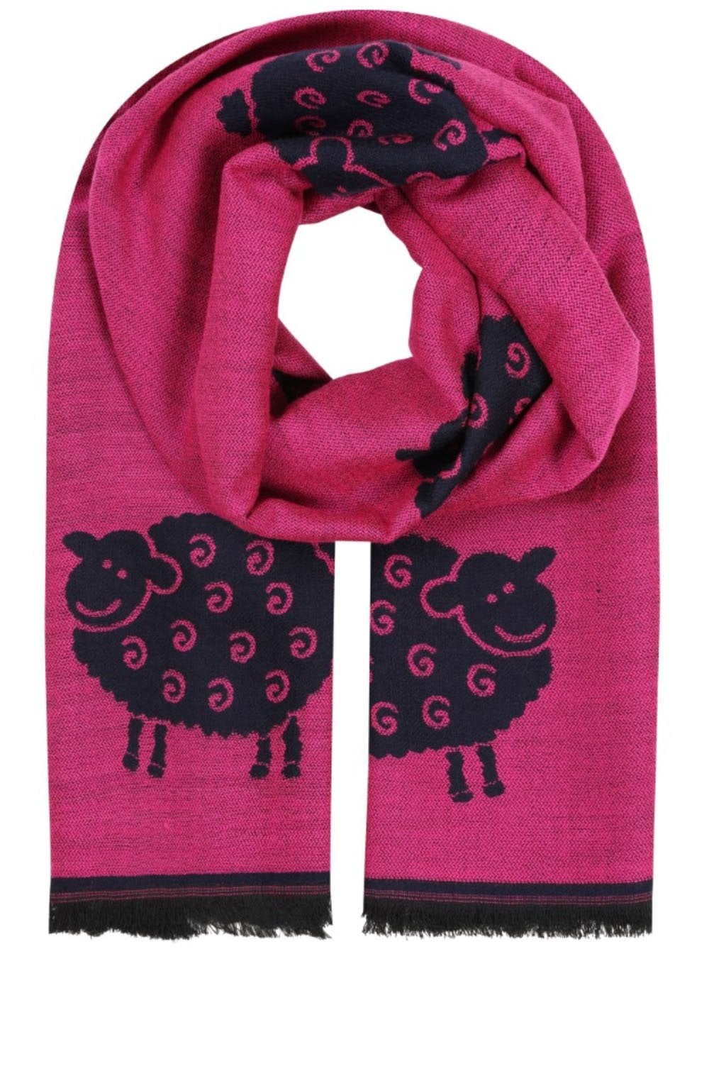 Fuchsia Sheep Scarf