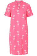 Hot Pink Dandelion Embroidered Dress