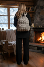 Khaki Demi Quilted Rucksack
