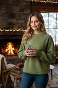 Khaki Misha Cropped Sweater