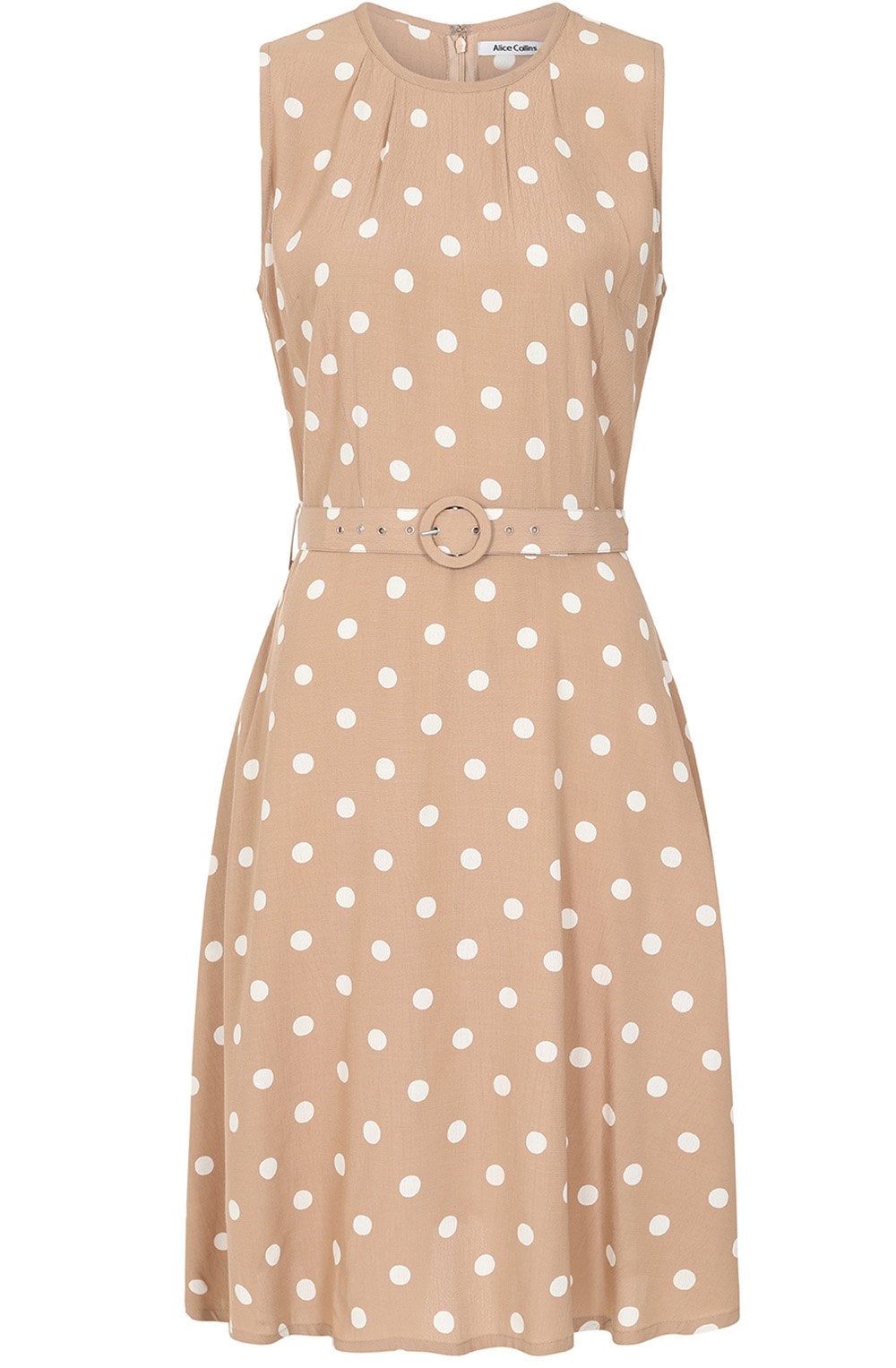 Latte Polka Dot Julia Dress