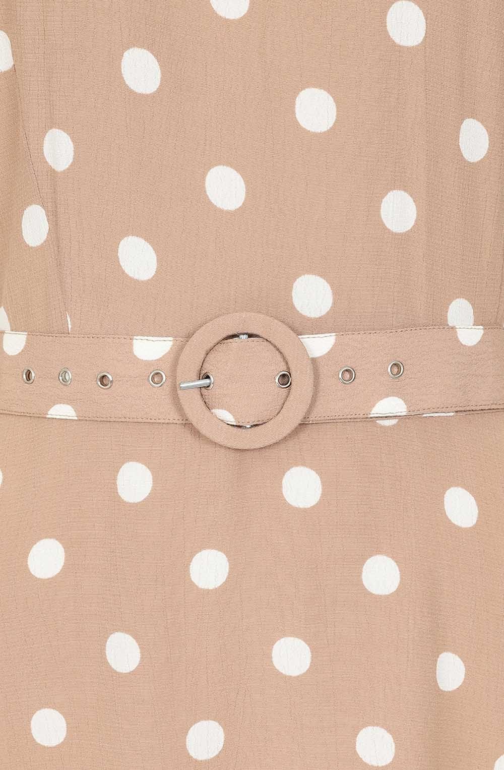 Latte Polka Dot Julia Dress