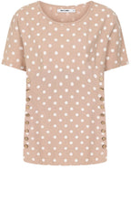 Latte Polka Dot Kylie Shortened Tunic