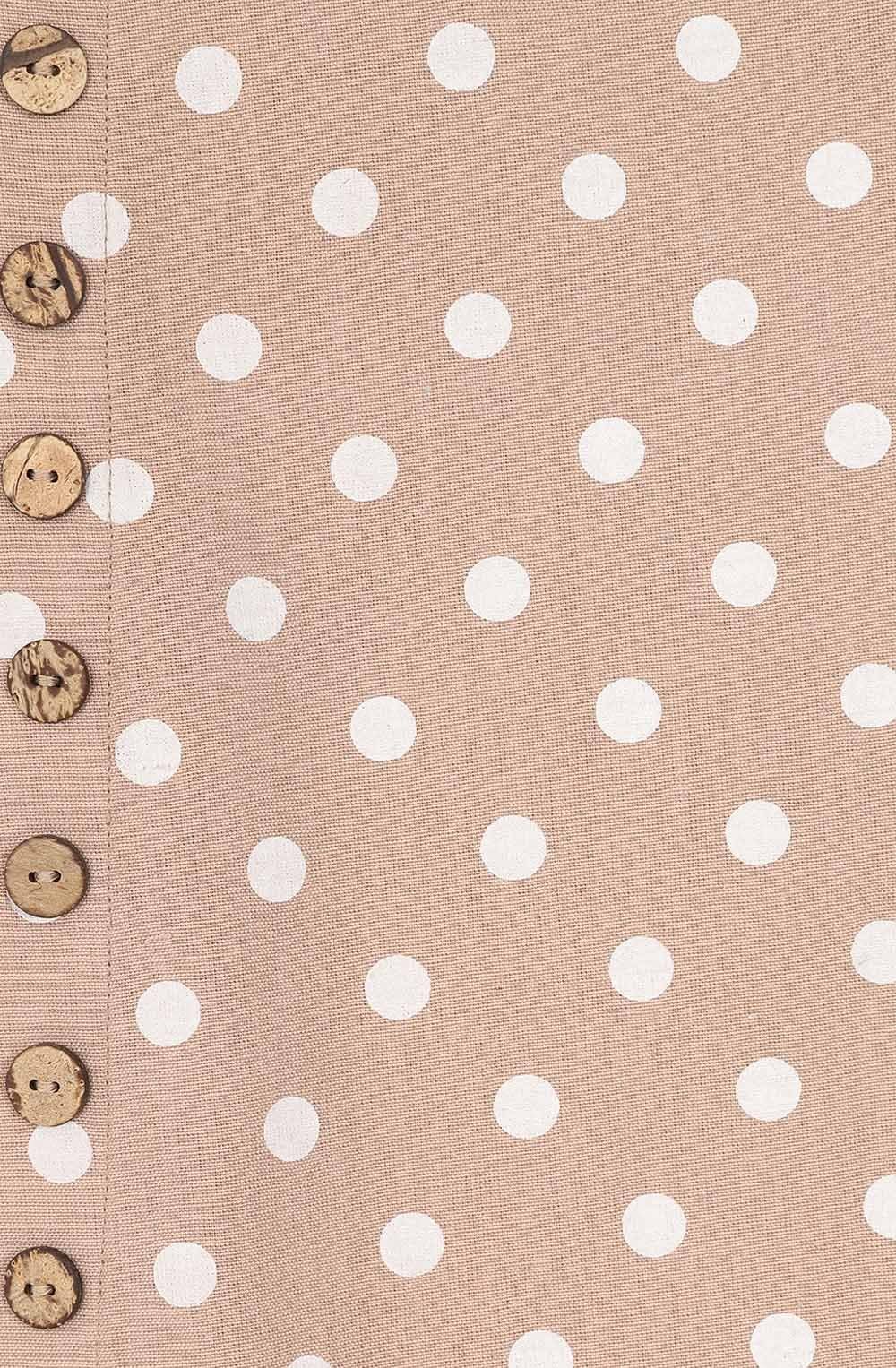 Latte Polka Dot Kylie Shortened Tunic