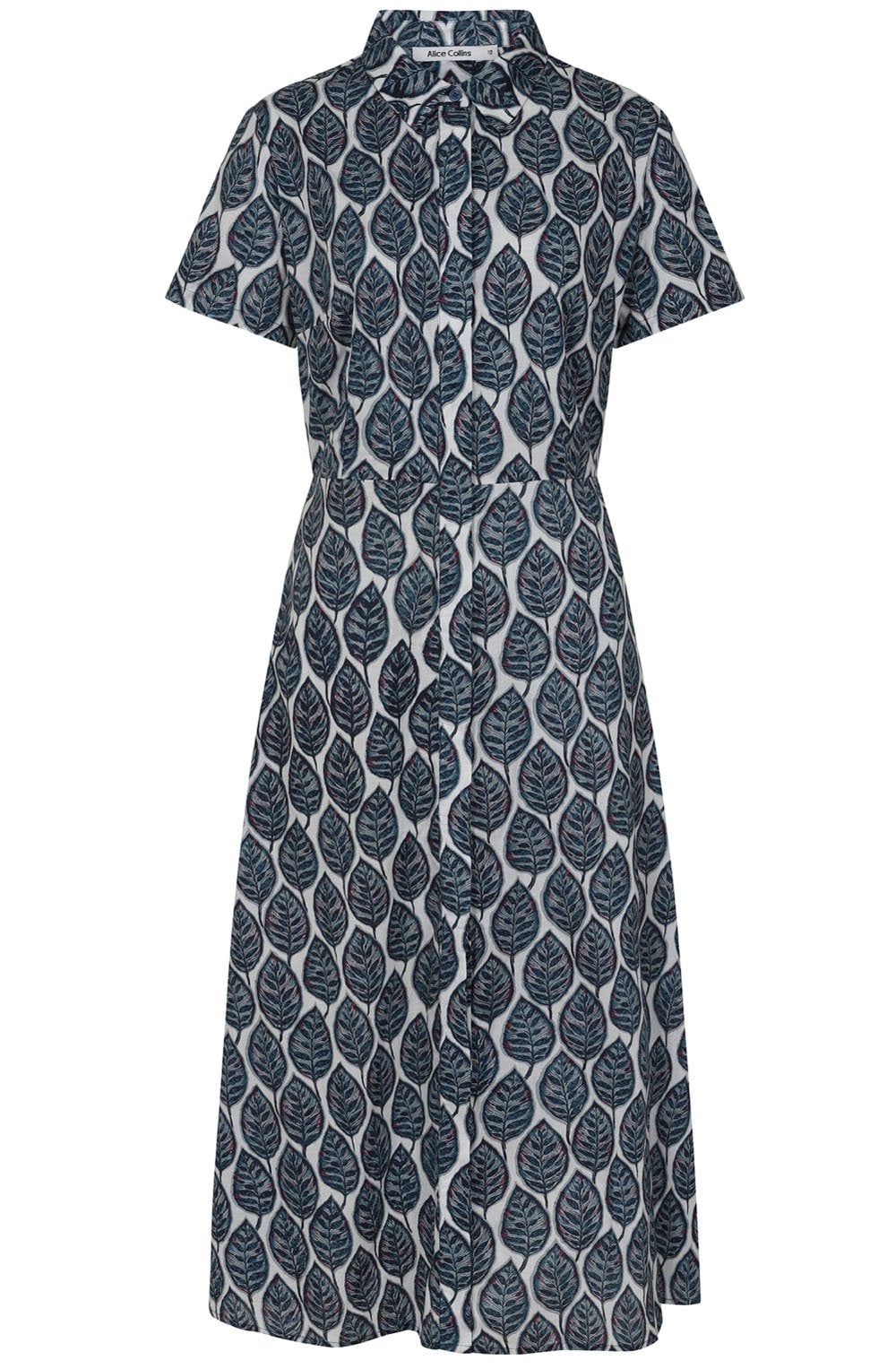 Leaf Verdigris Eleanor Shirt Dress