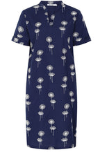 Midnight Blue Dandelion Embroidered Hazel Dress