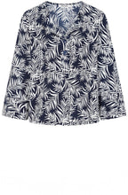 Midnight Blue Palm Keira Blouse