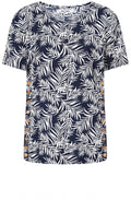 Midnight Blue Palm Kylie Shortened Tunic
