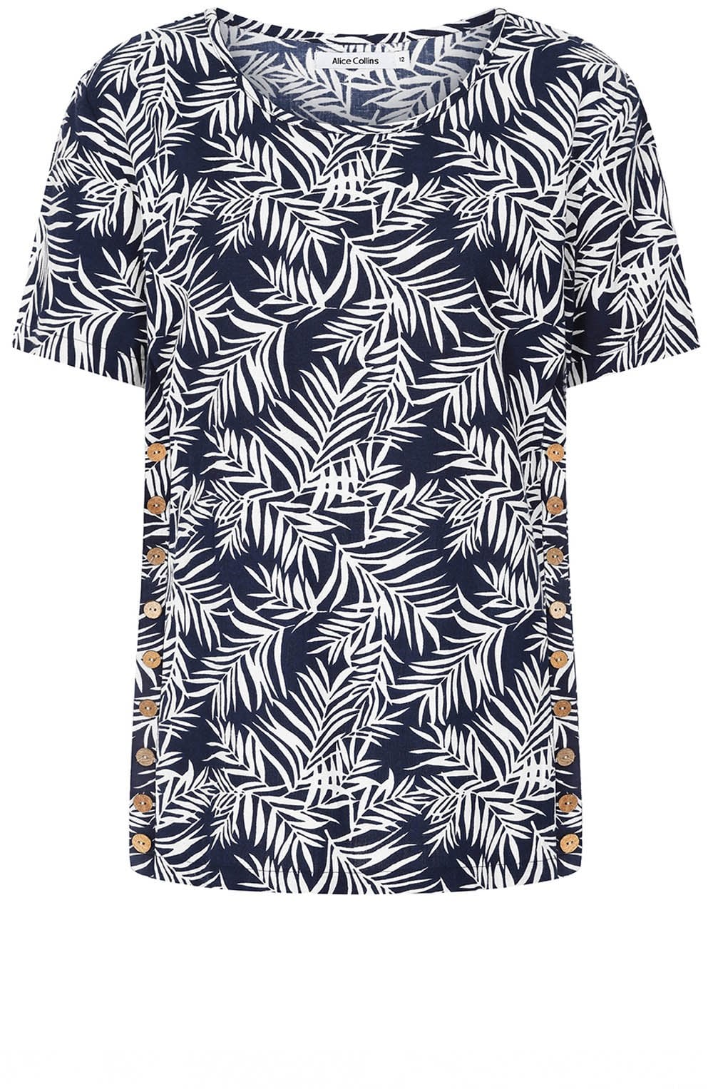 Midnight Blue Palm Kylie Shortened Tunic