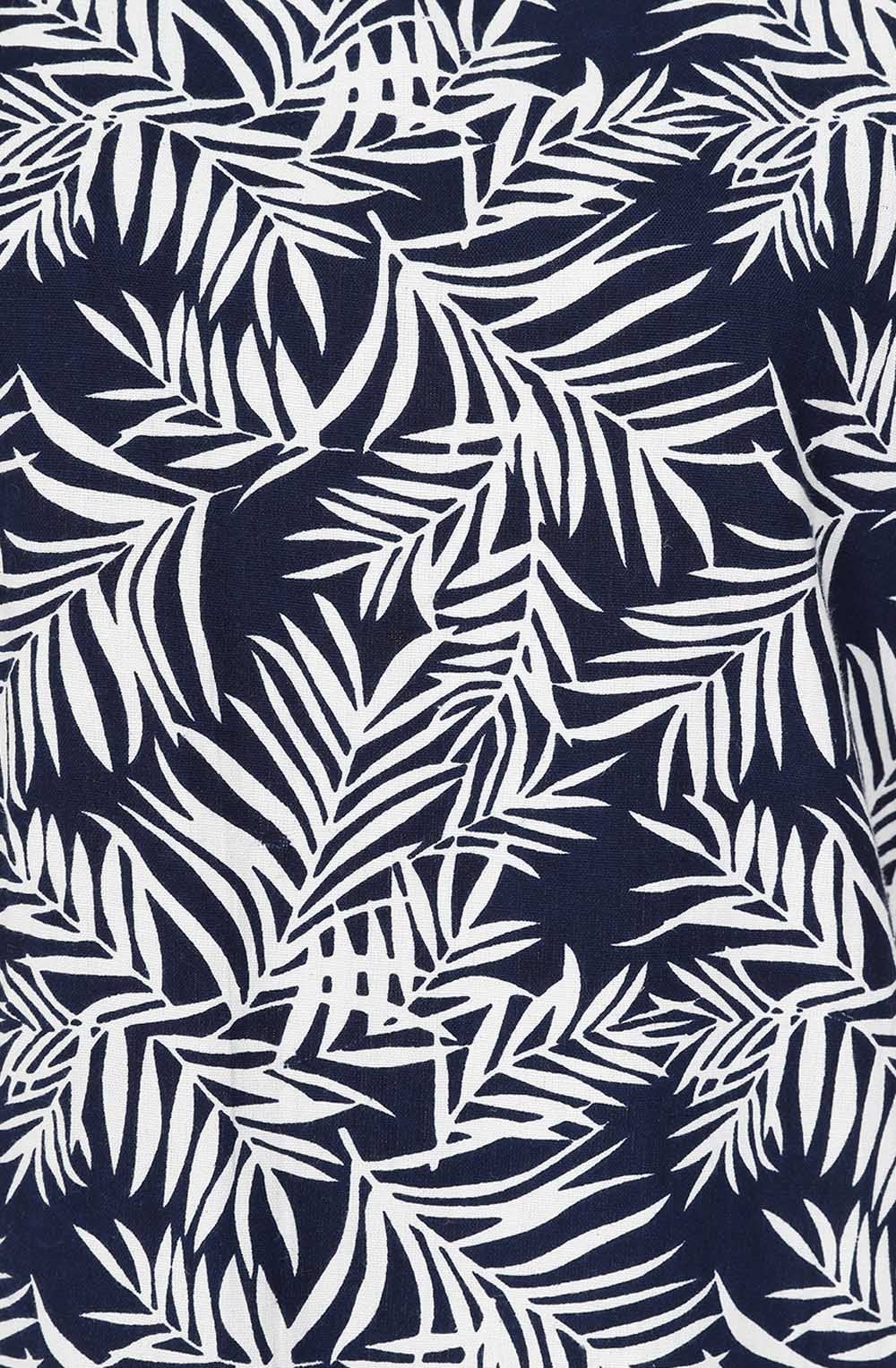 Midnight Blue Palm Kylie Shortened Tunic