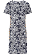 Midnight Palm Leaf Kylie Dress