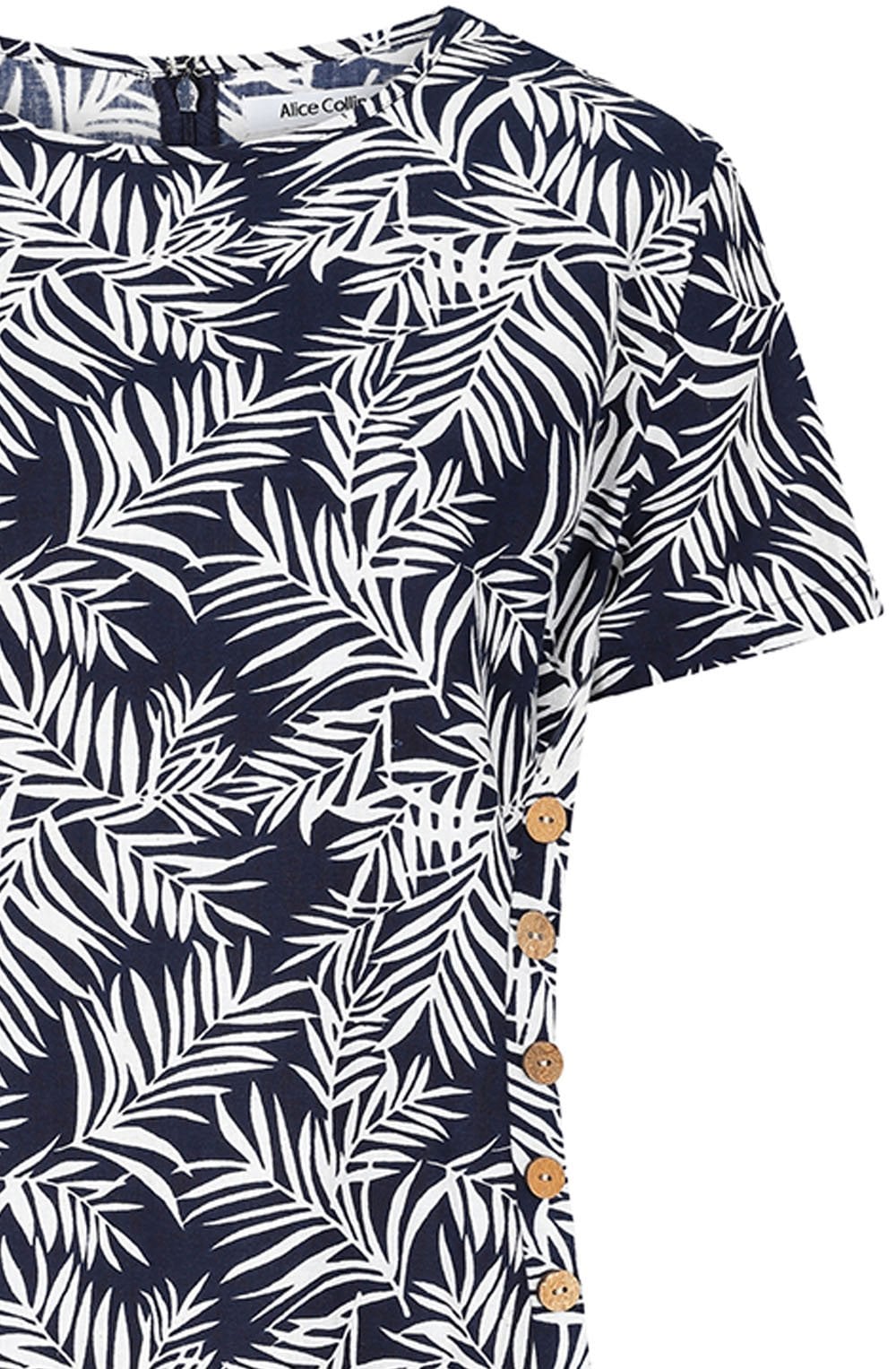 Midnight Palm Leaf Kylie Dress
