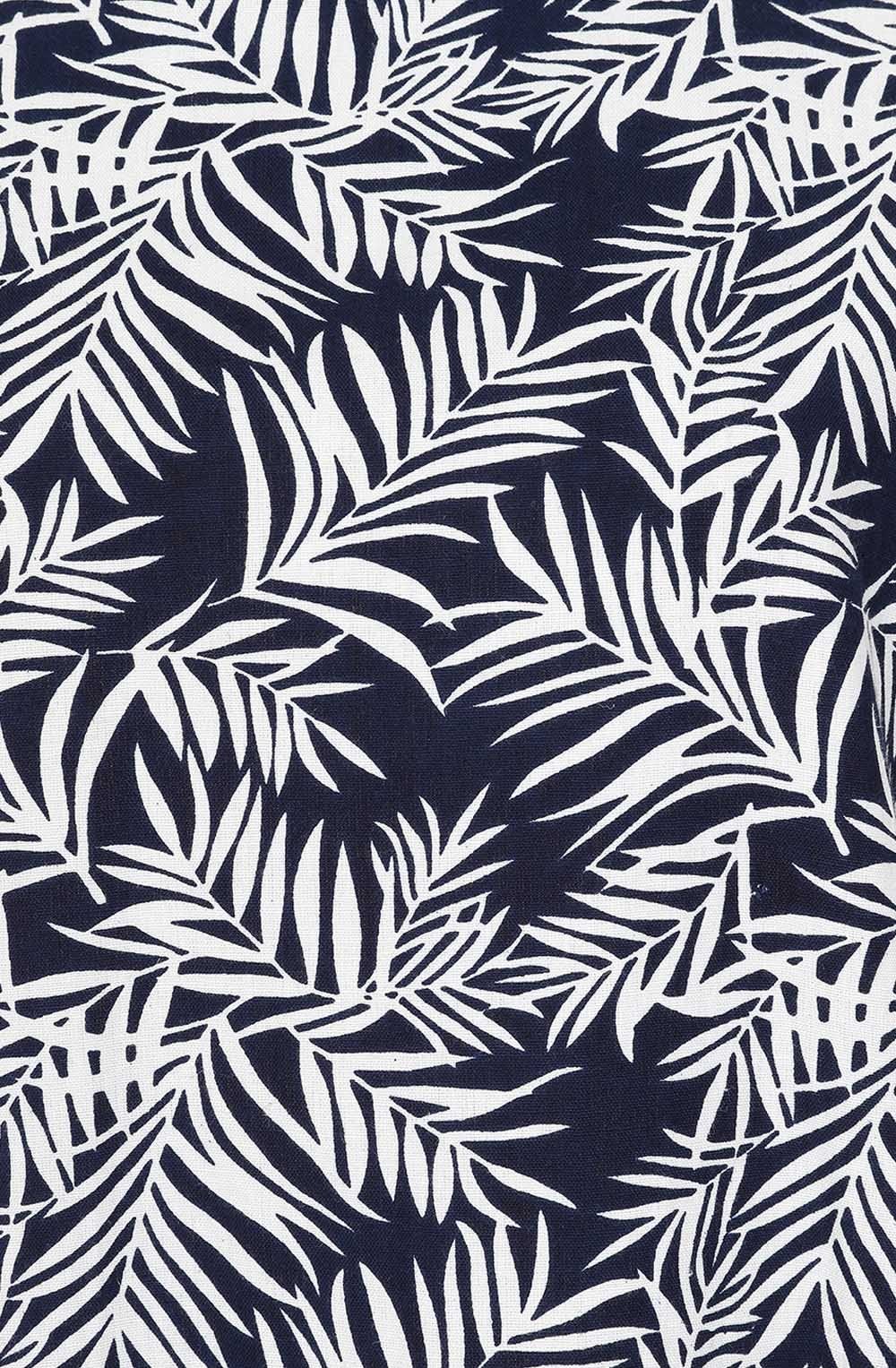 Midnight Palm Leaf Kylie Dress