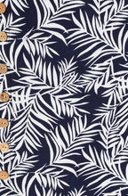 Midnight Palm Leaf Kylie Dress