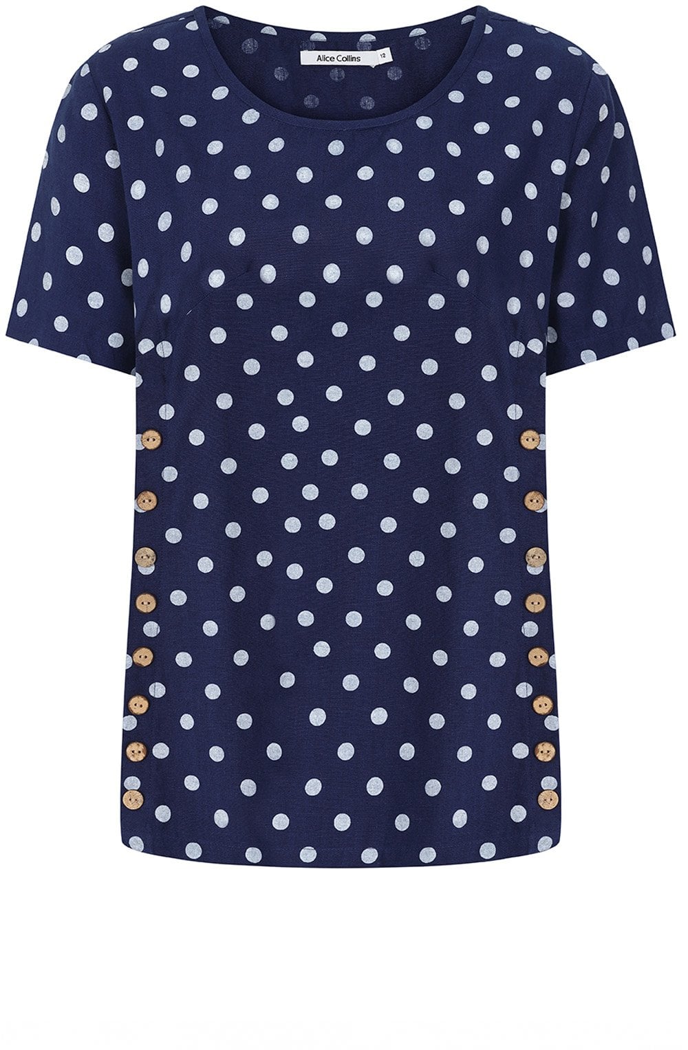 Midnight Polka Dot Kylie Shortened Tunic