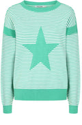 Mint and White Martha Pullover