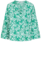 Mint Palm Leaf Keira Blouse