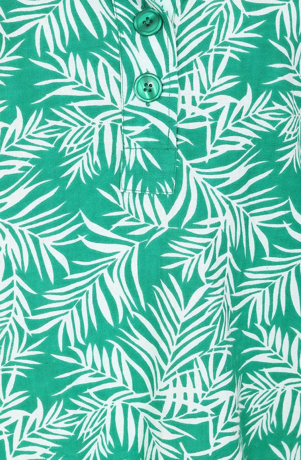 Mint Palm Leaf Keira Blouse