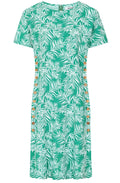Mint Palm Leaf Kylie Dress