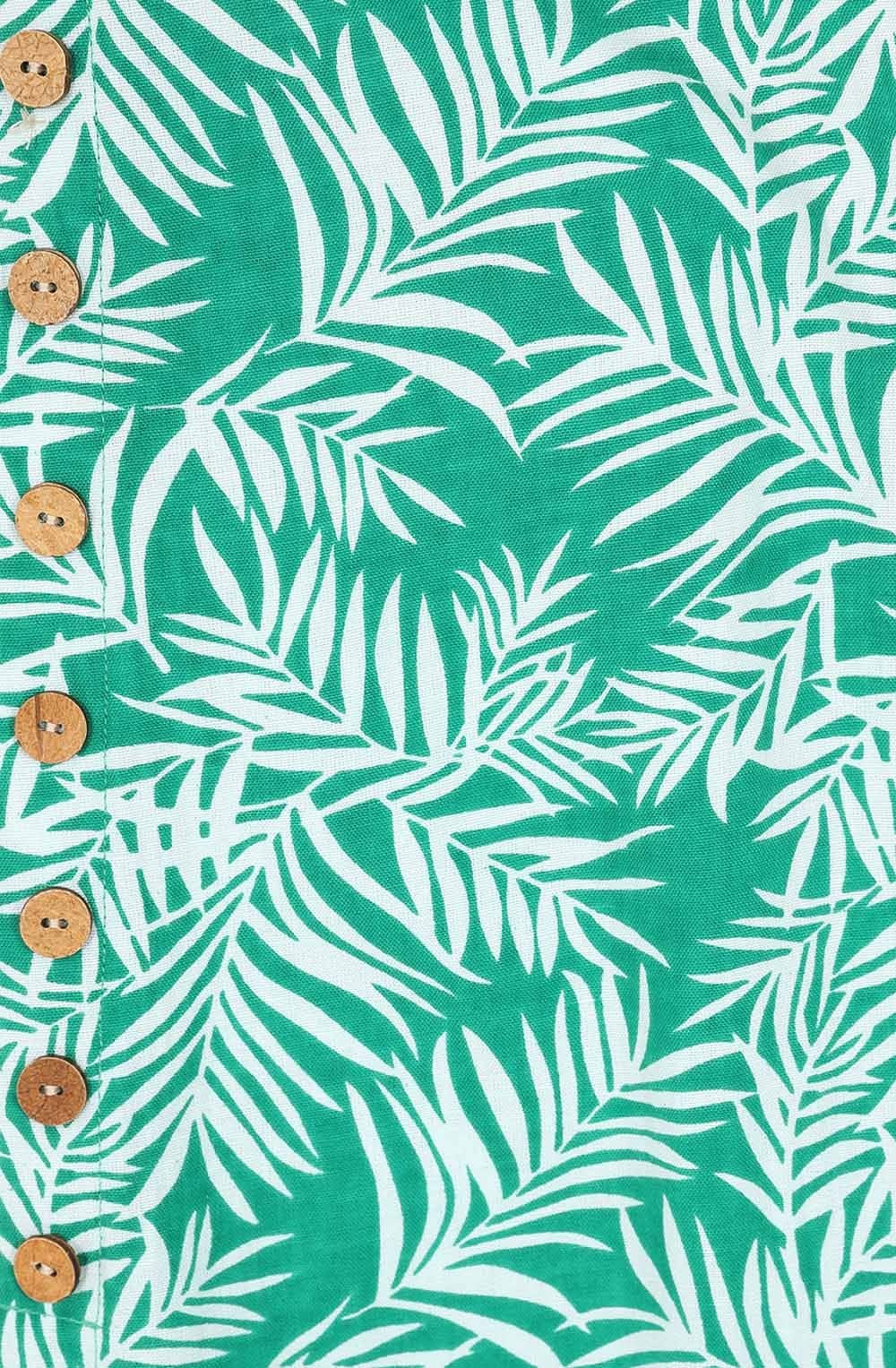 Mint Palm Leaf Kylie Dress