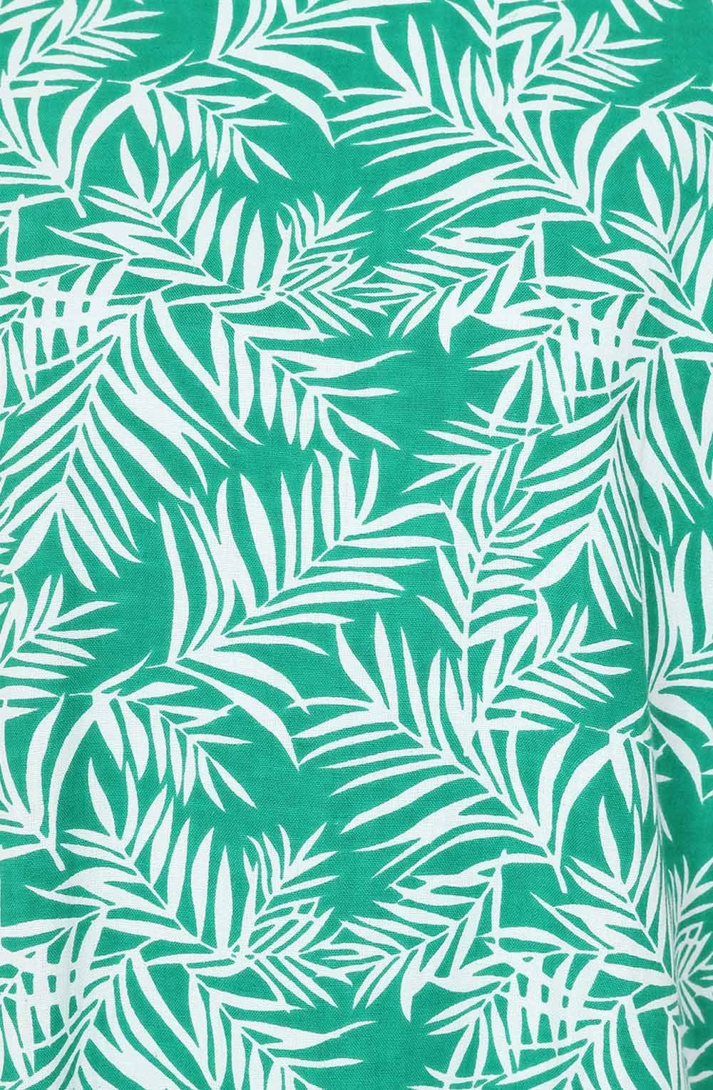 Mint Palm Leaf Kylie Dress