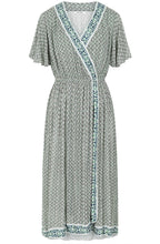 Mint Rhombus Wrap Dress