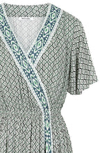Mint Rhombus Wrap Dress