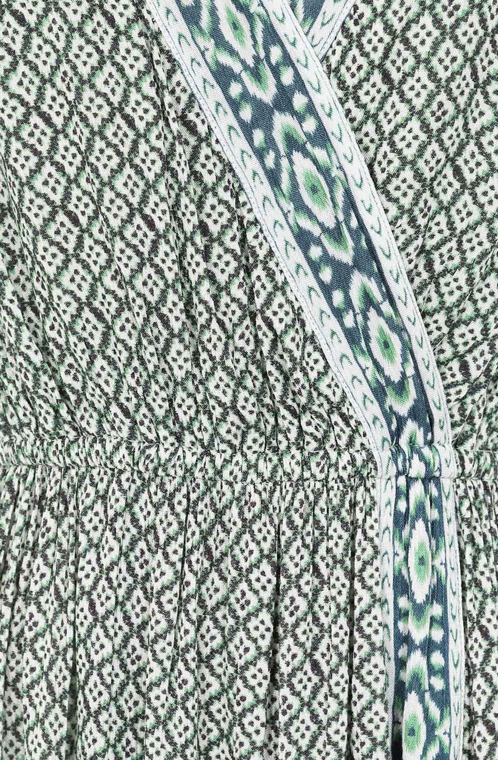 Mint Rhombus Wrap Dress