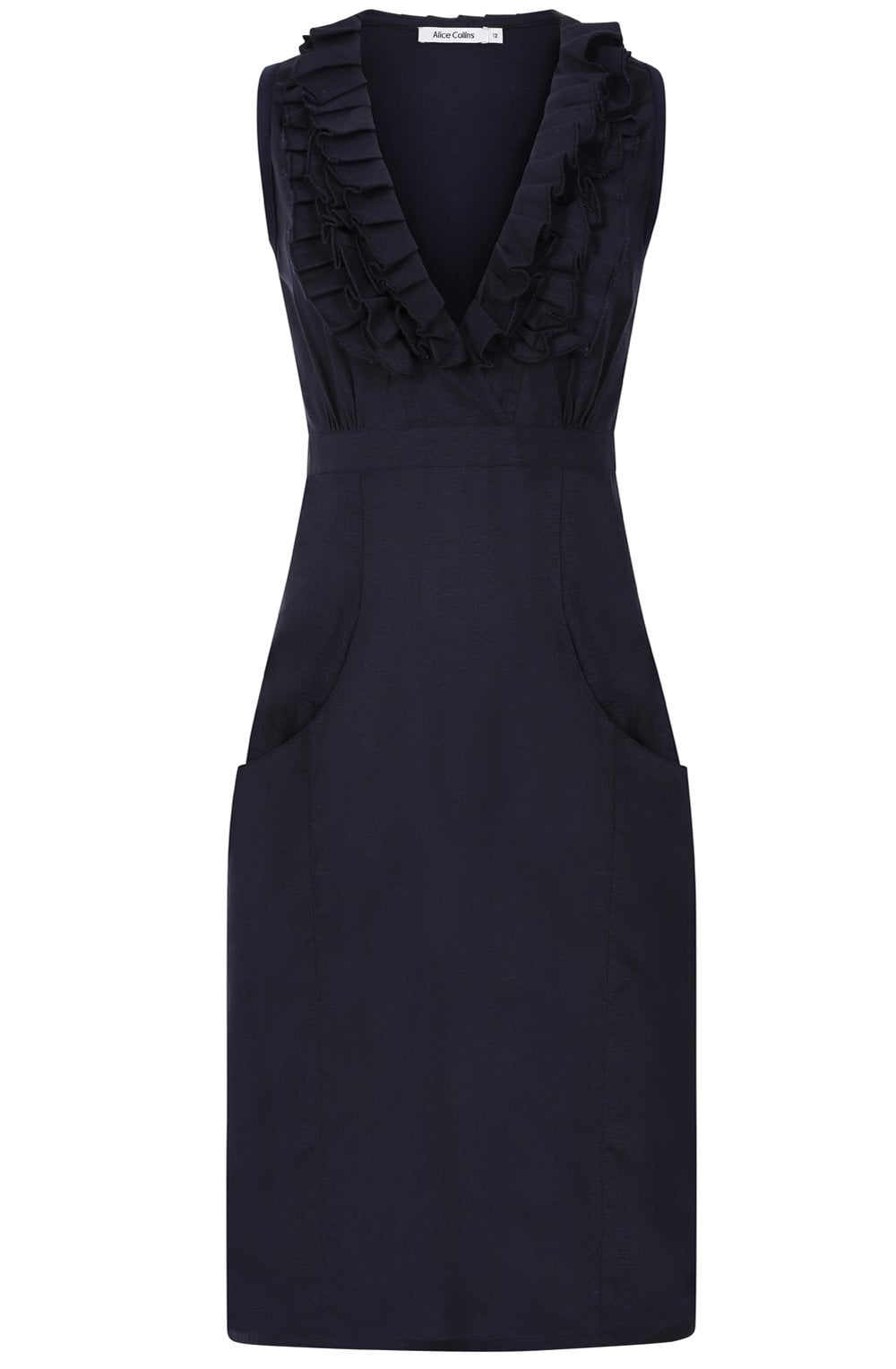 Navy Kelly Ruffle Dress