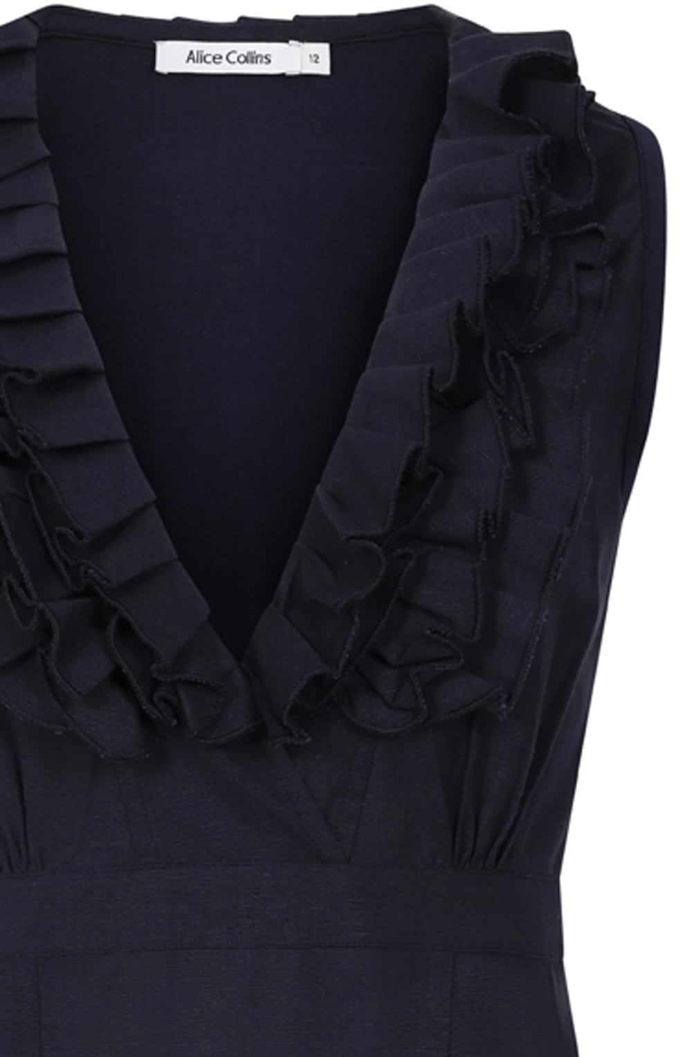 Navy Kelly Ruffle Dress