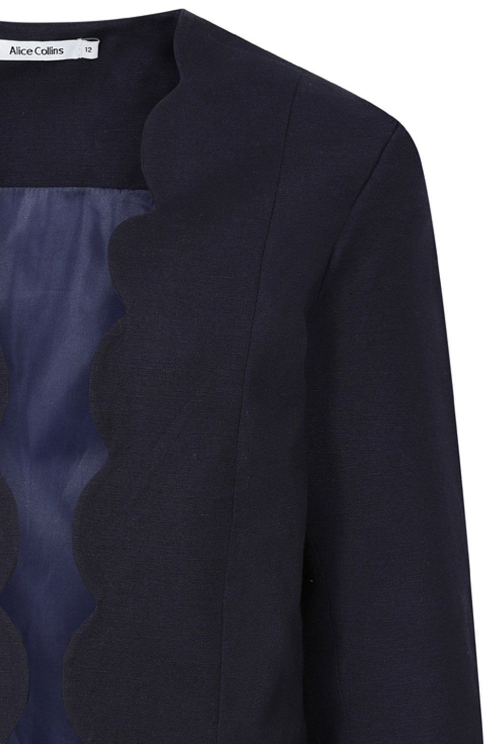 Navy Scallop Jacket