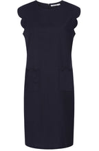 Navy Scalloped April Dress