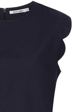 Navy Scalloped April Dress