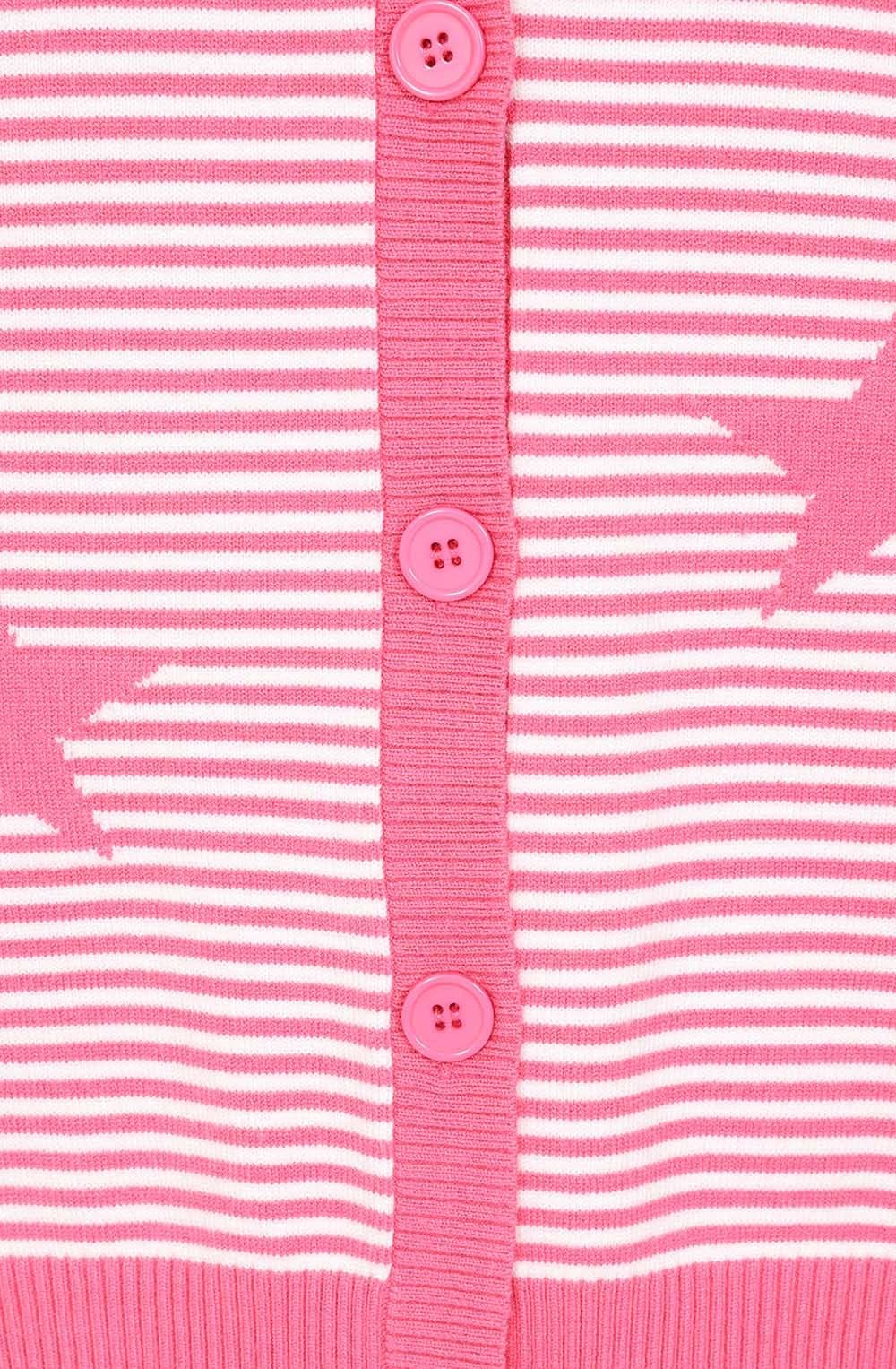 Pink and White Martha Cardigan