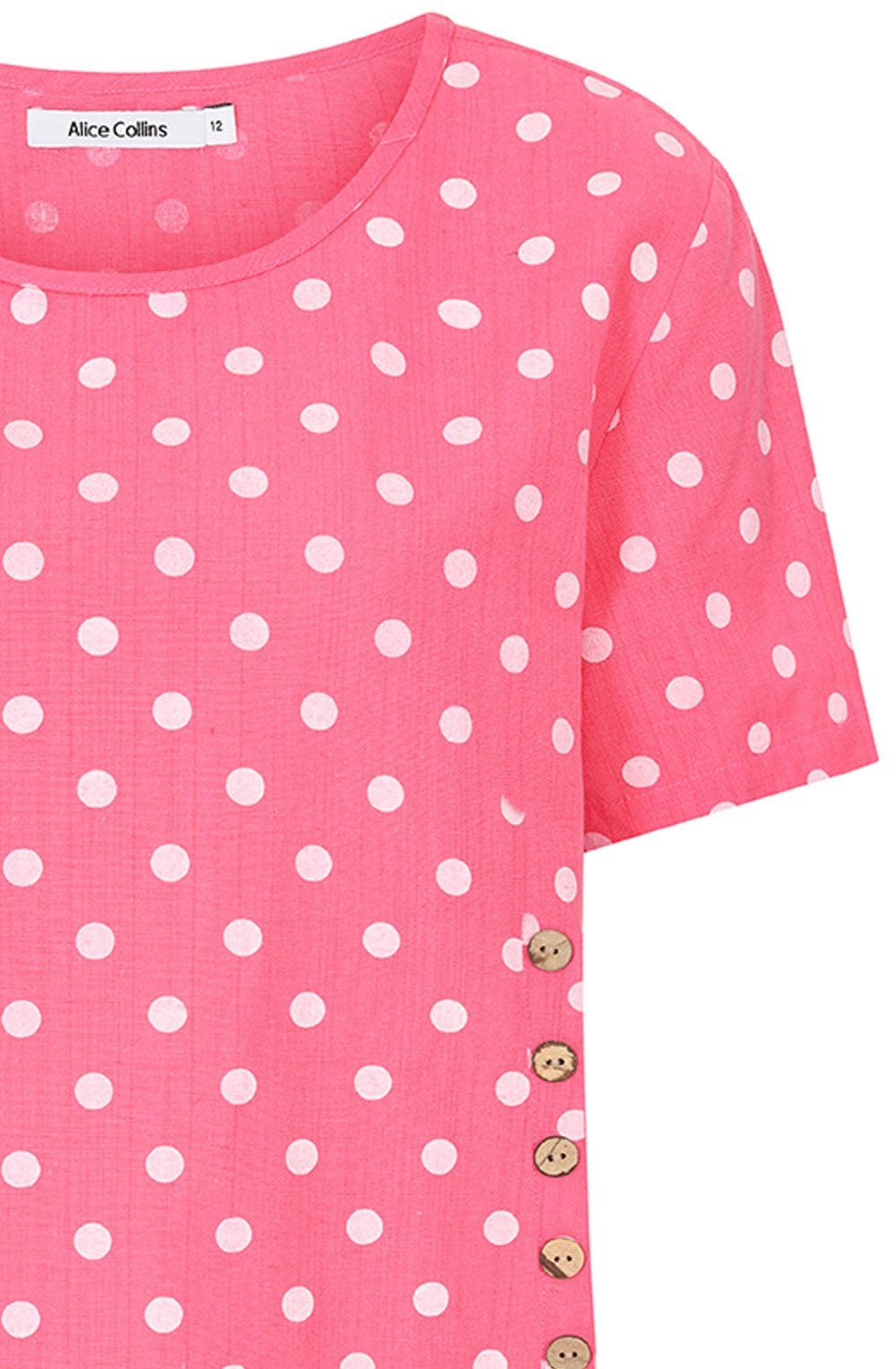 Pink Polka Dot Kylie Shortened Tunic