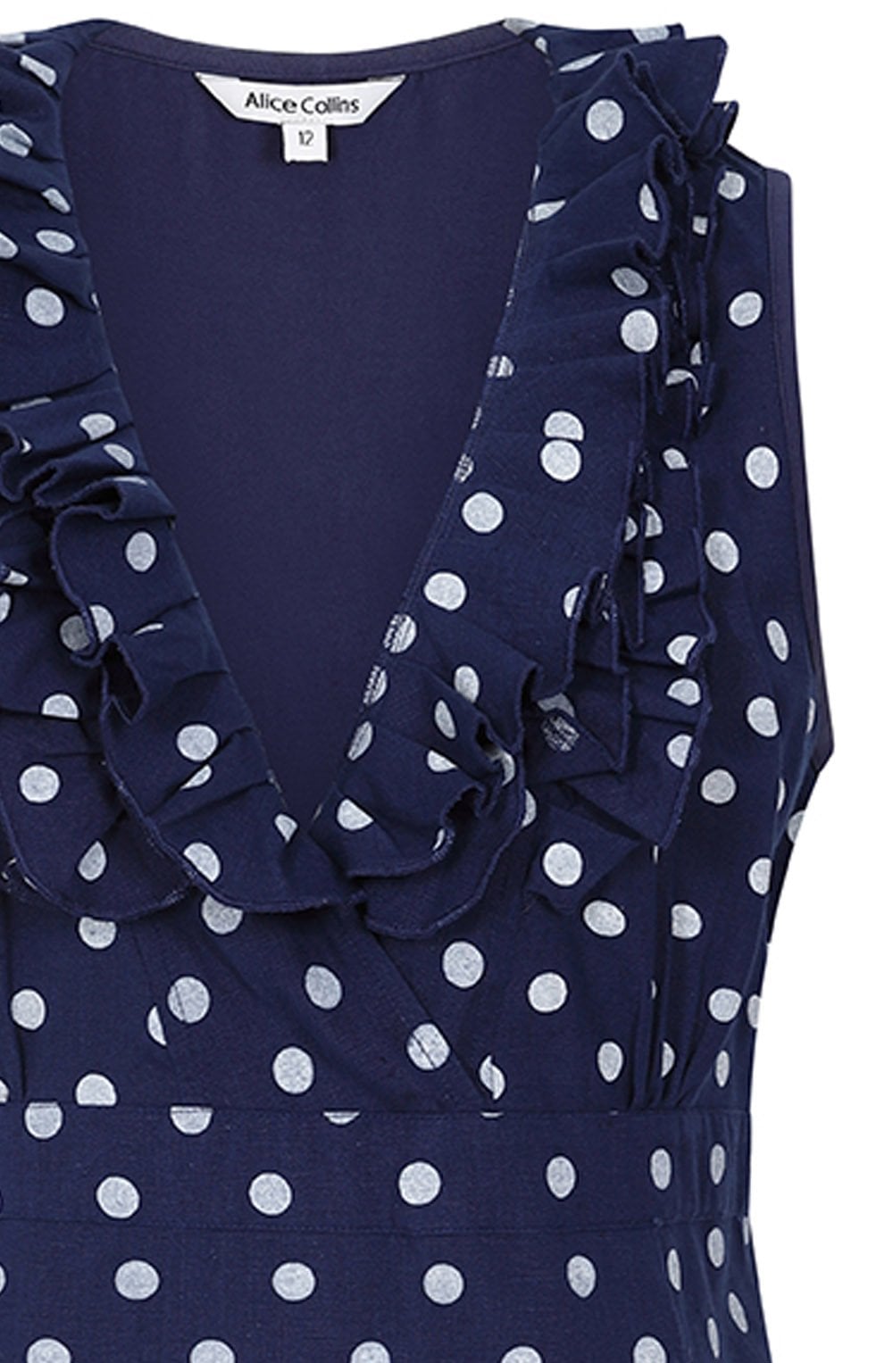 Polka Dot Midnight Kelly Ruffle Dress