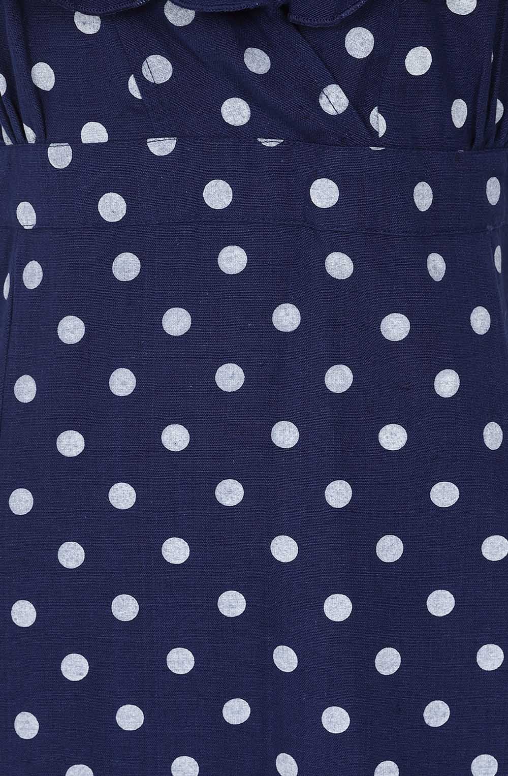 Polka Dot Midnight Kelly Ruffle Dress