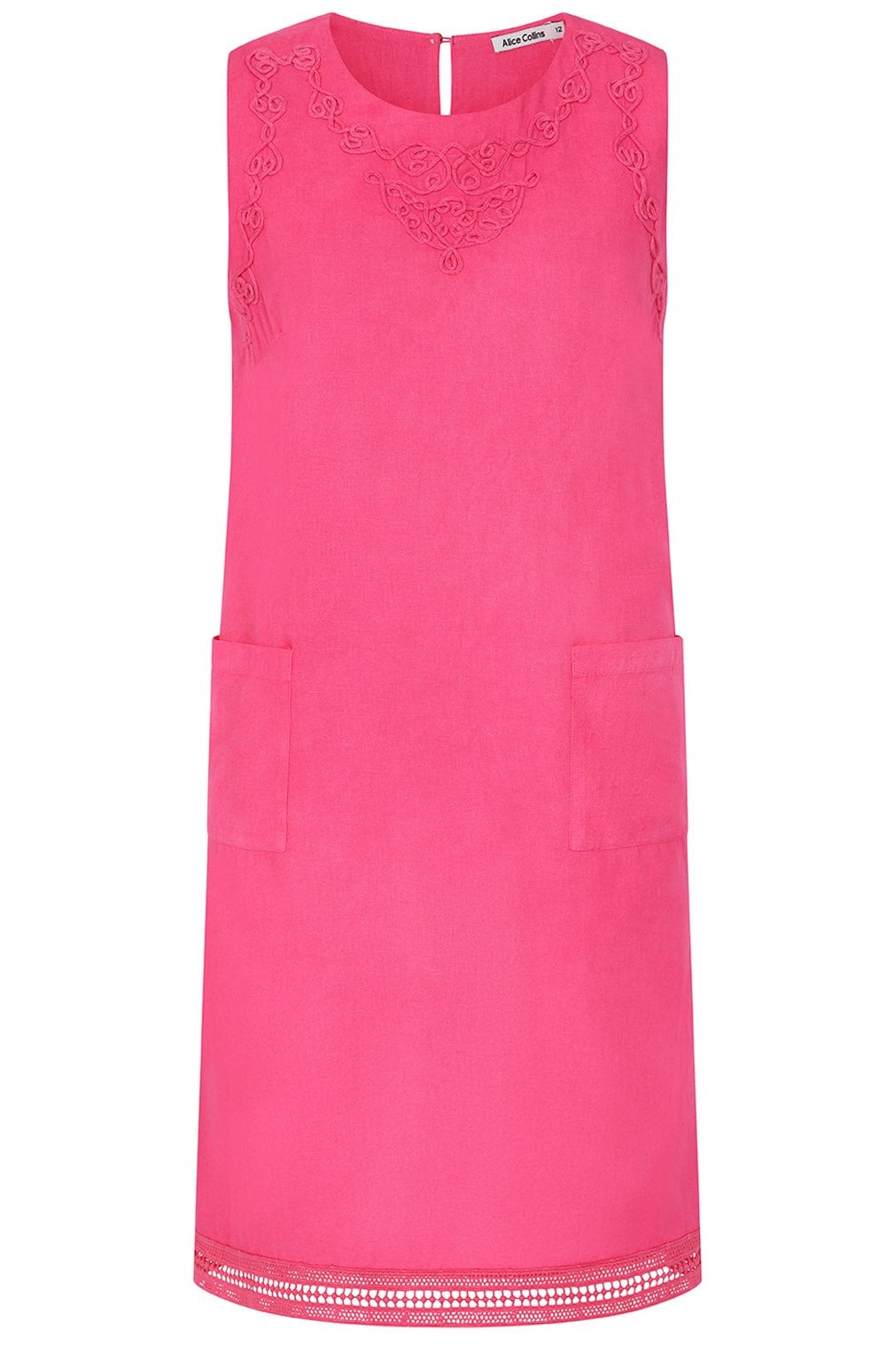 Priya Embroidered Hot Pink Dress