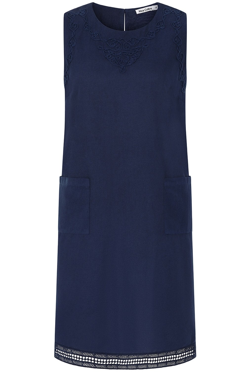 Priya Embroidered Midnight Blue Dress
