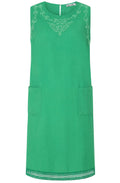 Priya Embroidered Mint Leaf Dress