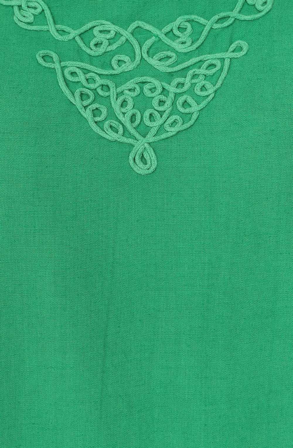 Priya Embroidered Mint Leaf Dress