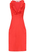 Red Kelly Ruffle Dress