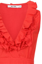 Red Kelly Ruffle Dress