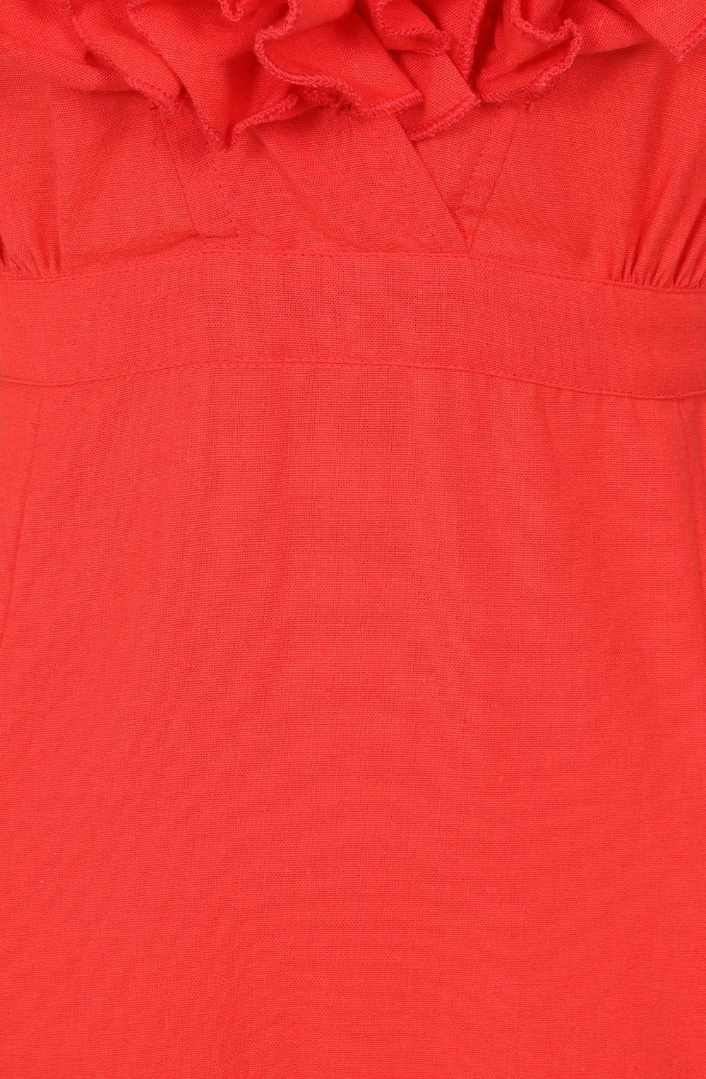 Red Kelly Ruffle Dress