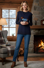 Rich Navy Sausage Dog Knitted Vest
