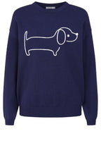 Rich Navy Sausage Dog Pullover
